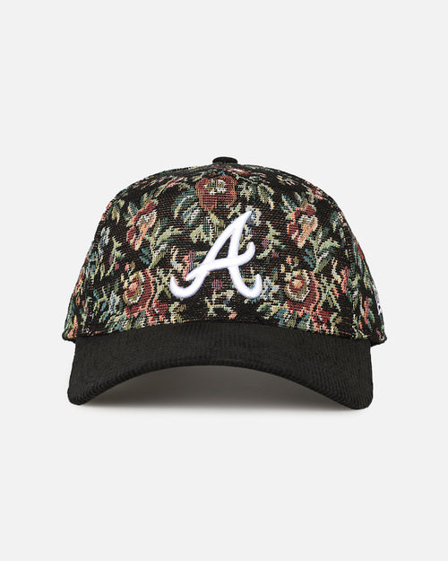 New Era Atlanta Braves 'Floral Tapestry' 9FORTY A-Frame Snapback Tapestry/Black