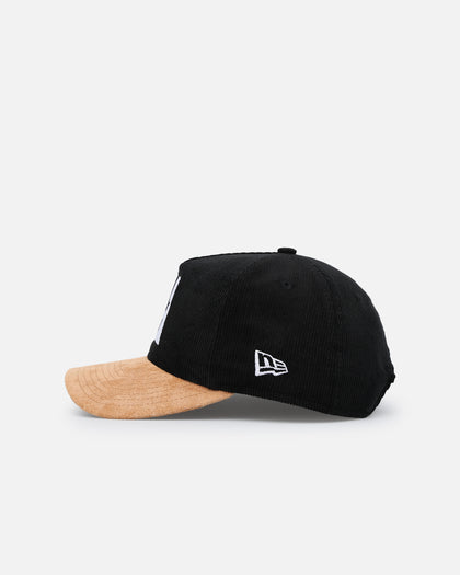 New Era Houston Astros 'Corduroy Suede' Pre-Curved Golfer Snapback Washed Black
