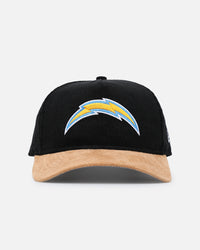 New Era Los Angeles Chargers 'Corduroy Suede' Pre-Curved Golfer Snapback Washed Black