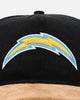 New Era Los Angeles Chargers 'Corduroy Suede' Pre-Curved Golfer Snapback Washed Black