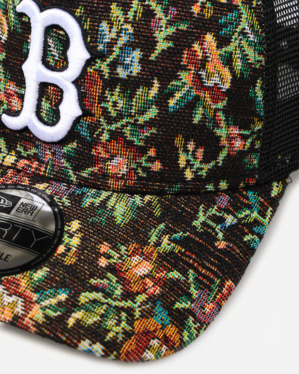 New Era Boston Red Sox 'Black Floral Tapestry' 9FORTY A-Frame Trucker Snapback Tapestry