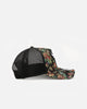 New Era Chicago Bulls 'Black Floral Tapestry' 9FORTY A-Frame Trucker Snapback Tapestry