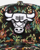 New Era Chicago Bulls 'Black Floral Tapestry' 9FORTY A-Frame Trucker Snapback Tapestry