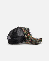 New Era Las Vegas Raiders 'Black Floral Tapestry' 9FORTY A-Frame Trucker Snapback Tapestry