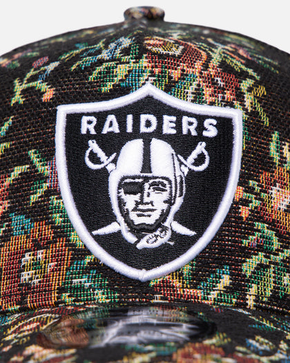 New Era Las Vegas Raiders 'Black Floral Tapestry' 9FORTY A-Frame Trucker Snapback Tapestry