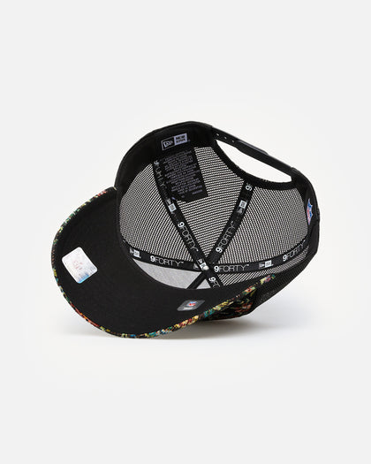 New Era Los Angeles Chargers 'Black Floral Tapestry' 9FORTY A-Frame Trucker Snapback Tapestry