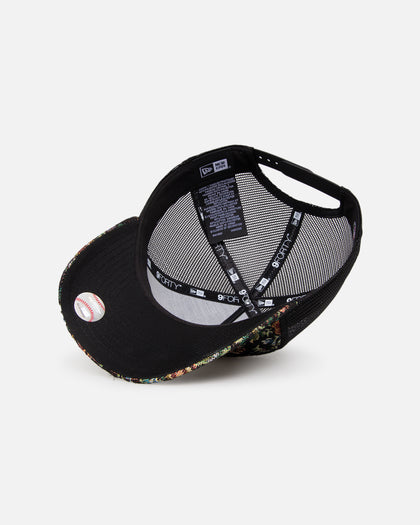 New Era Los Angeles Dodgers 'Black Floral Tapestry' 9FORTY A-Frame Trucker Snapback Tapestry