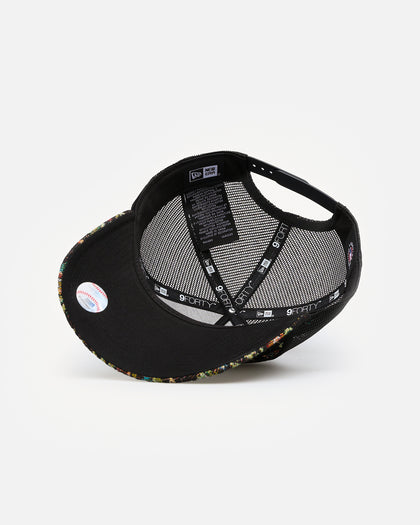 New Era Oakland Athletics 'Black Floral Tapestry' 9FORTY A-Frame Trucker Snapback Tapestry