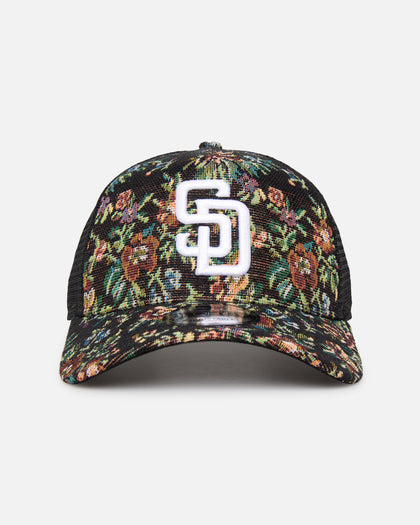 New Era San Diego Padres 'Black Floral Tapestry' 9FORTY A-Frame Trucker Snapback Tapestry