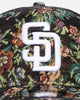 New Era San Diego Padres 'Black Floral Tapestry' 9FORTY A-Frame Trucker Snapback Tapestry