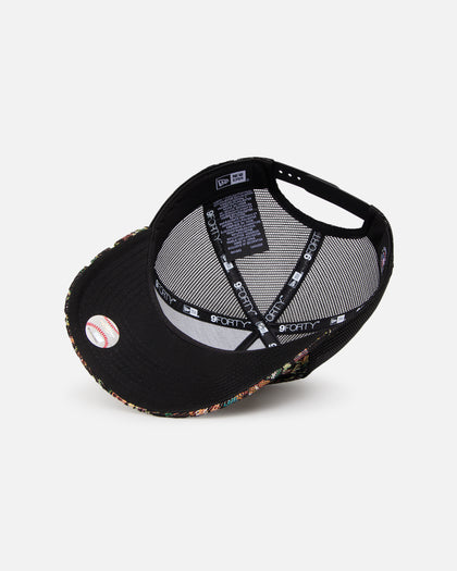 New Era San Diego Padres 'Black Floral Tapestry' 9FORTY A-Frame Trucker Snapback Tapestry