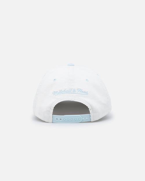 Mitchell & Ness Charlotte Hornets Pastel Corduroy Snapback White Cream/Light Blue