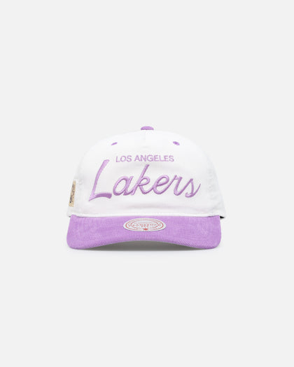 Mitchell & Ness Los Angeles Lakers Pastel Corduroy Snapback White Cream/Purple