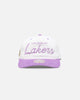 Mitchell & Ness Los Angeles Lakers Pastel Corduroy Snapback White Cream/Purple