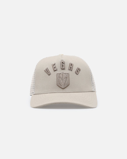 Pro Standard Vegas Golden Knights Pinch Front Trucker Snapback Taupe