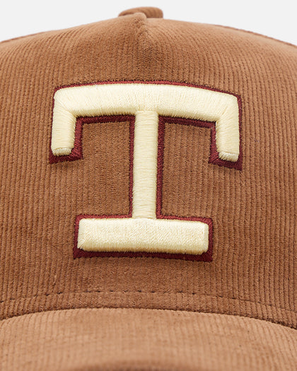 New Era Texas Rangers 'Ornamental Corduroy' 9FORTY A-Frame Snapback Tan