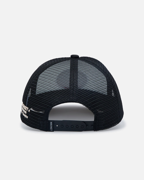 Market Patched Trucker Snapback White/Black
