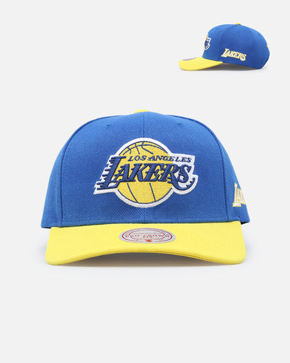 Mitchell & Ness Los Angeles Lakers 'College Twist' Pro Crown Snapback Blue/Yellow