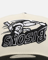 New Era Buffalo Bisons 'Chrome Upside Down Logo' 9FORTY A-Frame Snapback Chrome/Black