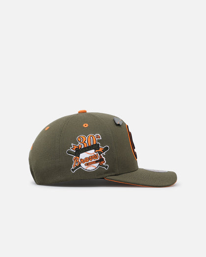 Mitchell & Ness Atlanta Braves 'Harmony Of Hues' Pro Crown Snapback Olive/Orange