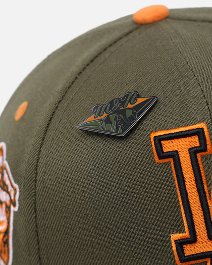 Mitchell & Ness Los Angeles Dodgers 'Harmony Of Hues' Pro Crown Snapback Olive/Orange