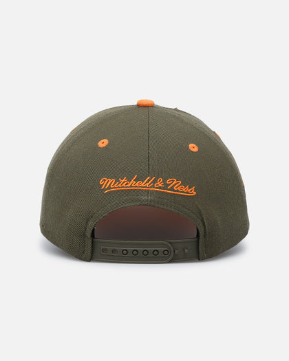 Mitchell & Ness Charlotte Hornets 'Harmony of Hues' Pro Crown Snapback Olive/Orange