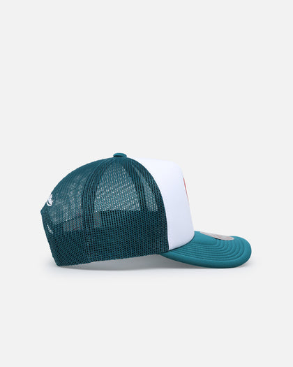 Mitchell & Ness Miami Dolphins Team Foam Trucker Snapback Teal/White