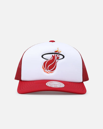 Mitchell & Ness Miami Heat Team Foam Trucker Snapback Red/White