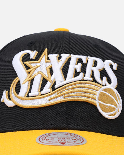 Mitchell & Ness Philadelphia 76ers "Enter The Dragon" Pro Crown Snapback Black/Ochre