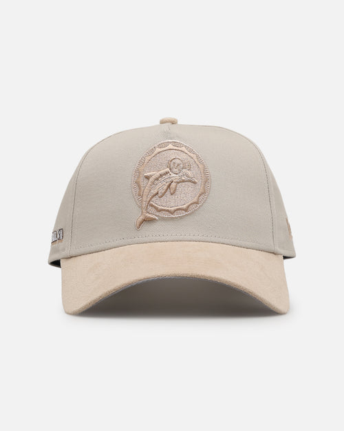 New Era Miami Dolphins 'Cream Suede' 9FORTY A-Frame Strapback Stone/Oatmilk