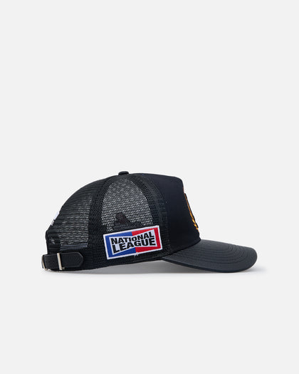 Pro Standard Los Angeles Dodgers Fast Lane Logo Wool Trucker Strapback Black