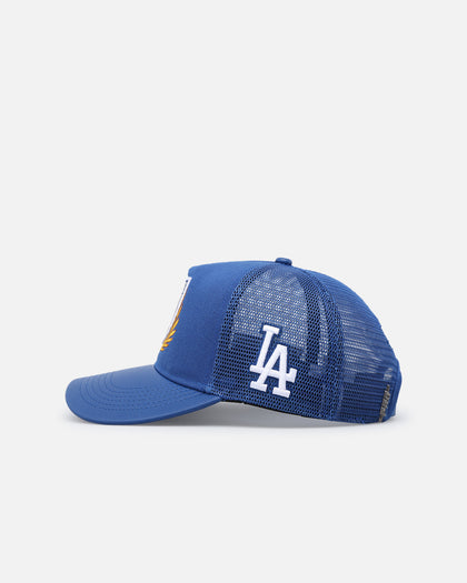 Pro Standard Los Angeles Dodgers Fast Lane Logo Wool Trucker Strapback Blue