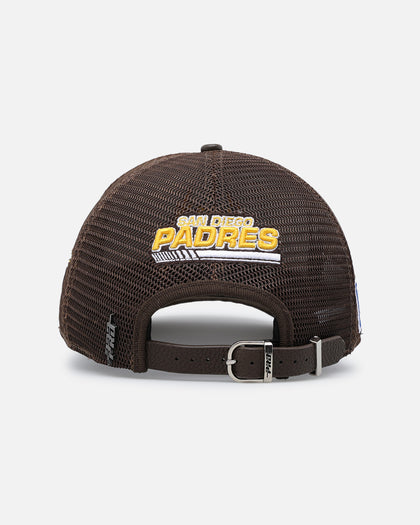Pro Standard San Diego Padres Fast Lane Logo Wool Trucker Strapback Brown
