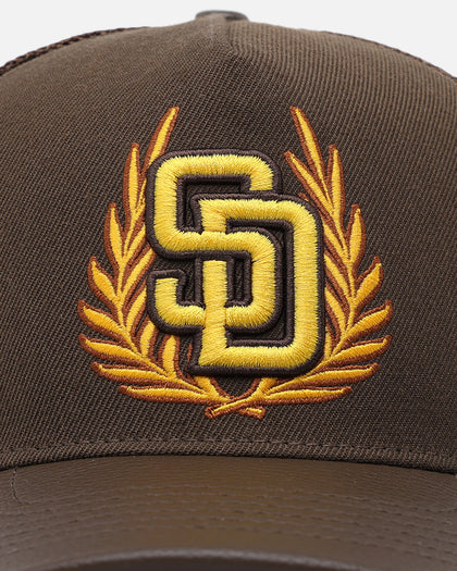Pro Standard San Diego Padres Fast Lane Logo Wool Trucker Strapback Brown