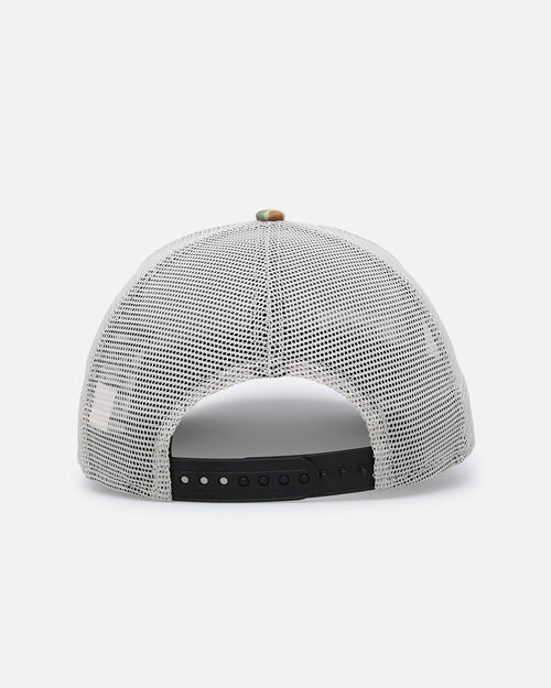 New Era Los Angeles Angels "Camo Visor" 9FORTY A-Frame Trucker Snapback Stone/Olive