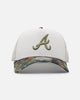 New Era Atlanta Braves "Camo Visor" 9FORTY A-Frame Trucker Snapback Stone/Olive