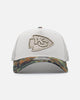 New Era Kansas City Chiefs "Camo Visor" 9FORTY A-Frame Trucker Snapback Stone/Olive