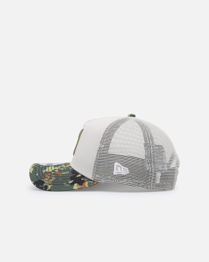 New Era Los Angeles Football Club "Camo Visor" 9FORTY A-Frame Trucker Snapback Stone/Olive
