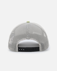 New Era Las Vegas Raiders "Camo Visor" 9FORTY A-Frame Trucker Snapback Stone/Olive