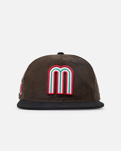 New Era Mexico National Baseball Team 'Mexican Cord Golfer' Corduroy Golfer Snapback Brown/Black