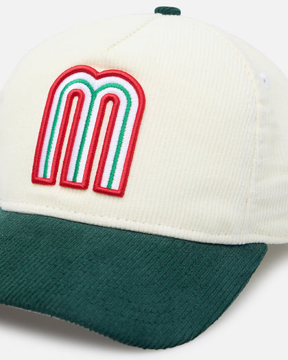 New Era Mexico National Baseball Team 'Mexican Cord Golfer' Corduroy Golfer Snapback Chrome