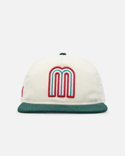 New Era Mexico National Baseball Team 'Mexican Cord Golfer' Corduroy Golfer Snapback Chrome