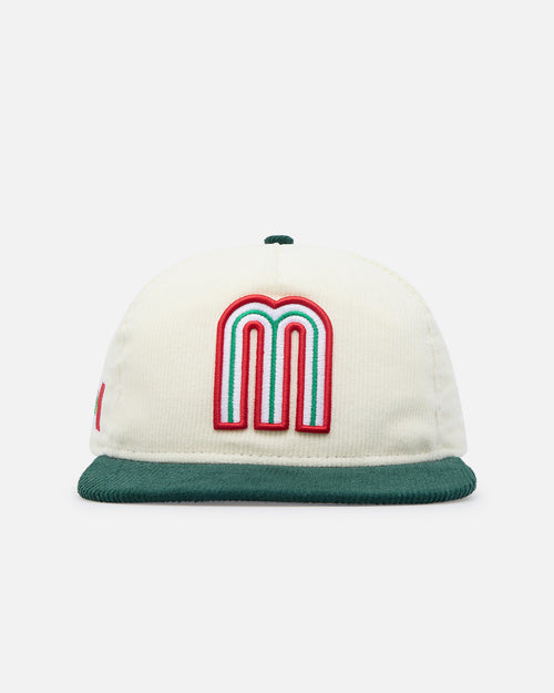 New Era Mexico National Baseball Team 'Mexican Cord Golfer' Corduroy Golfer Snapback Chrome