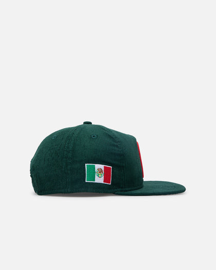 New Era Mexico National Baseball Team 'Mexican Cord Golfer' Corduroy Golfer Snapback Green