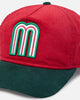 New Era Mexico National Baseball Team 'Mexican Cord Golfer' Corduroy Golfer Snapback Red/Green