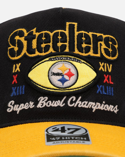 47 Brand Pittsburgh Steelers 'NFL Trophy Case' Premium Hitch Snapback Black/Yellow