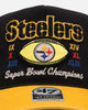 47 Brand Pittsburgh Steelers 'NFL Trophy Case' Premium Hitch Snapback Black/Yellow