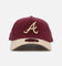 New Era Atlanta Braves 'Moleskin' 9FORTY A-Frame Snapback Maroon