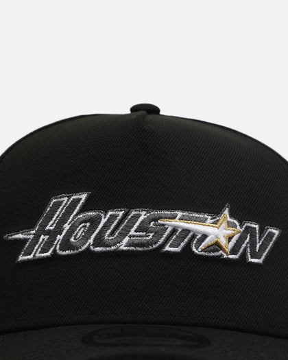New Era Houston Astros 'Metallic Wordmark' 9FORTY A-Frame Snapback Black