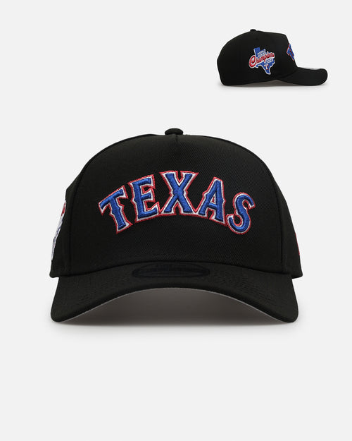 New Era Texas Rangers 'Metallic Wordmark' 9FORTY A-Frame Snapback Black